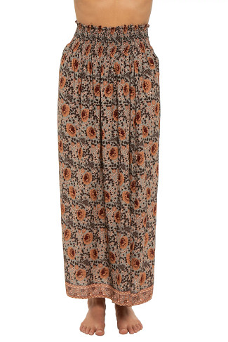 VINTAGE FLOWERS SLATE Bella Maxi Skirt