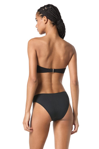 BLACK Studded Bandeau Bikini Top