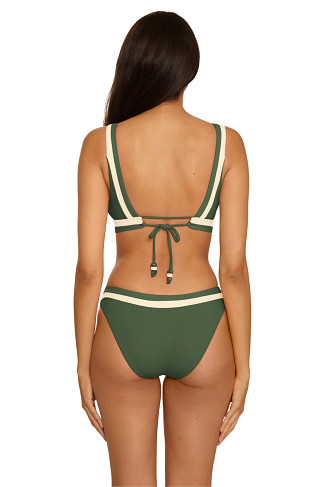 KELP/TAN Claire Ribbed Bralette Bikini Top