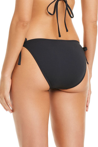 BLACK Tie Side Hipster Bikini Top