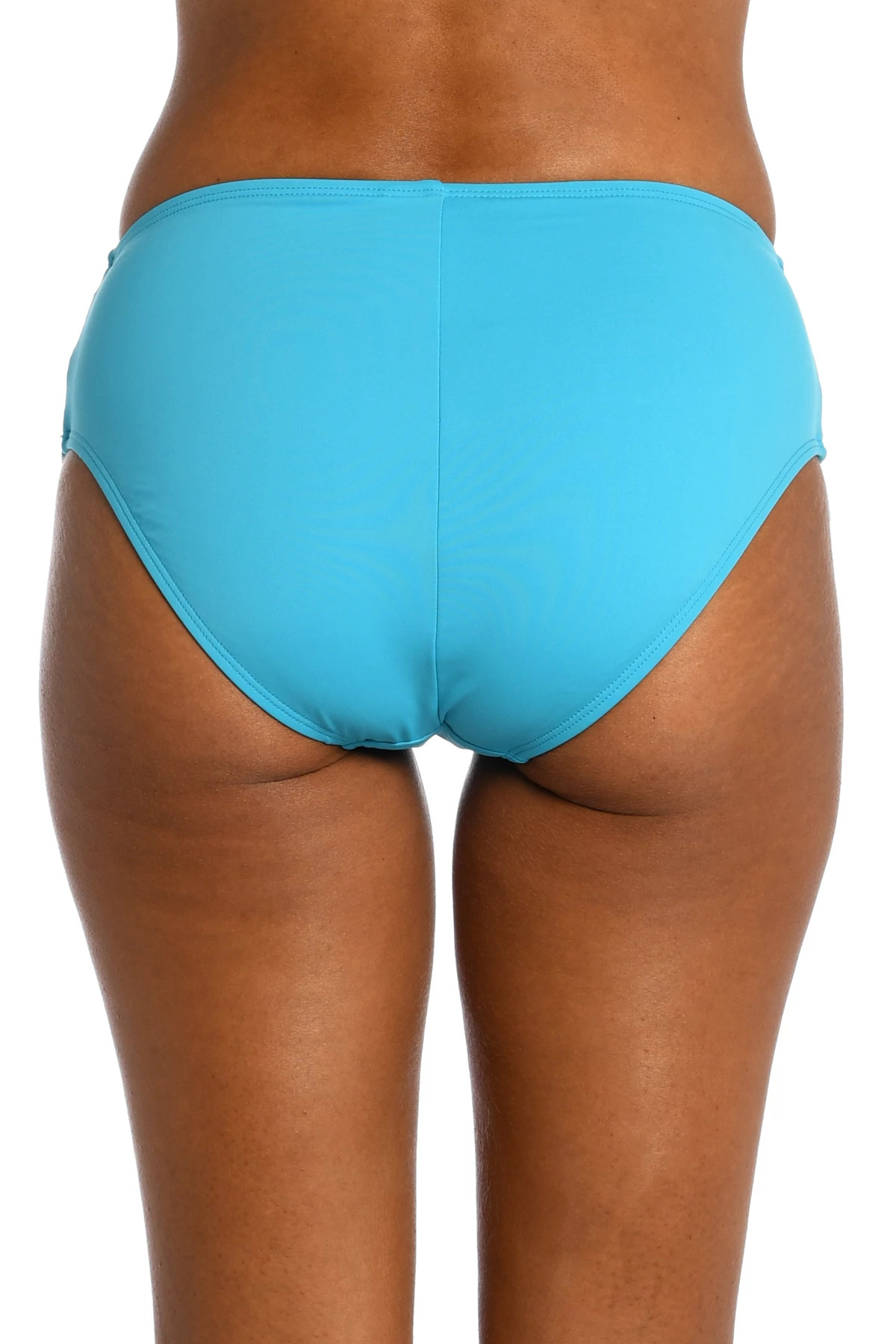 AZUL Shirred Sash Front High Waist Bikini Bottom image number 2