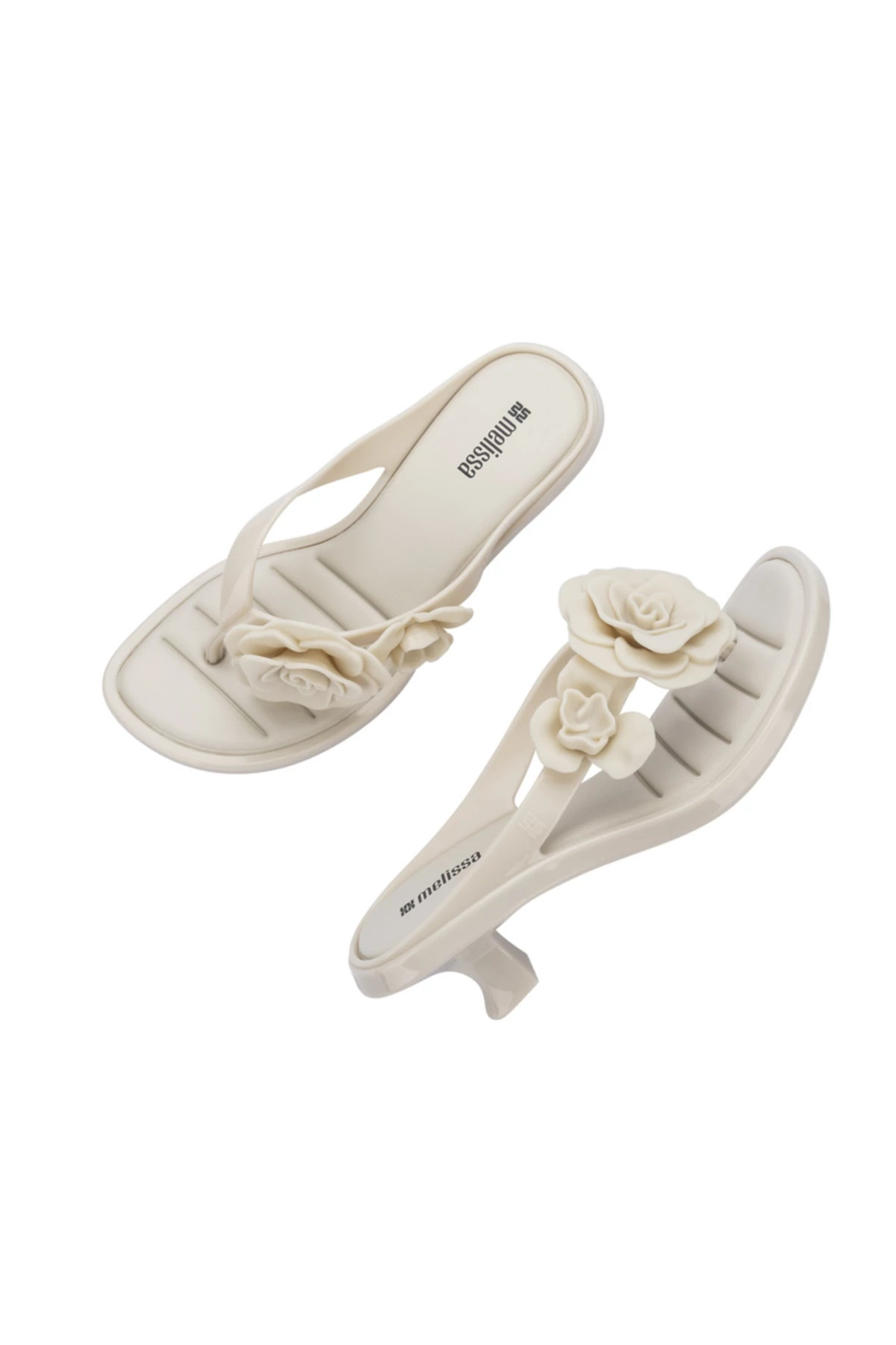 BEIGE Petal Kitten Heel Sandal image number 2