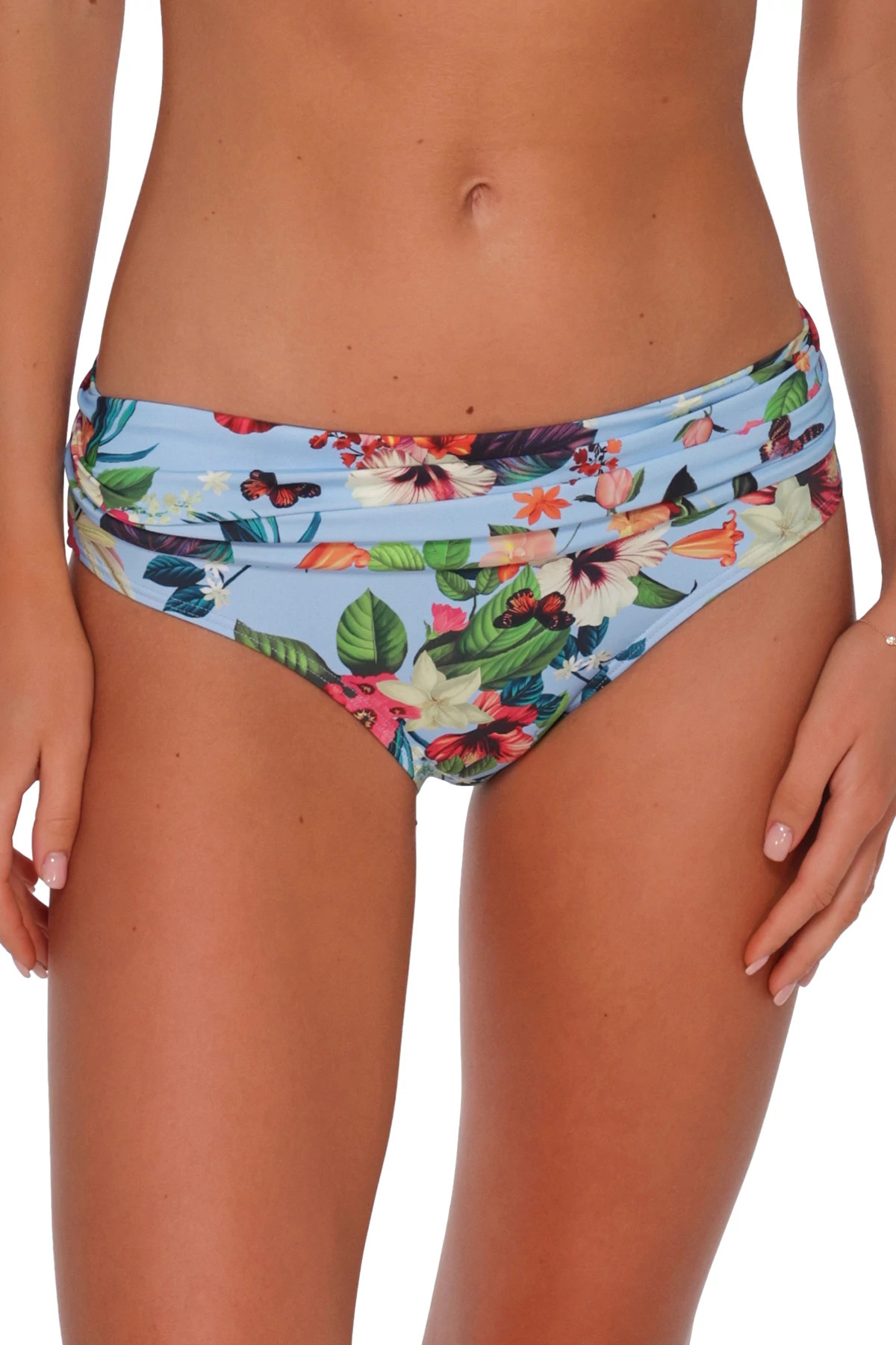 BUDDING ROMANCE Unforgettable Banded Hipster Bikini Bottom image number 1