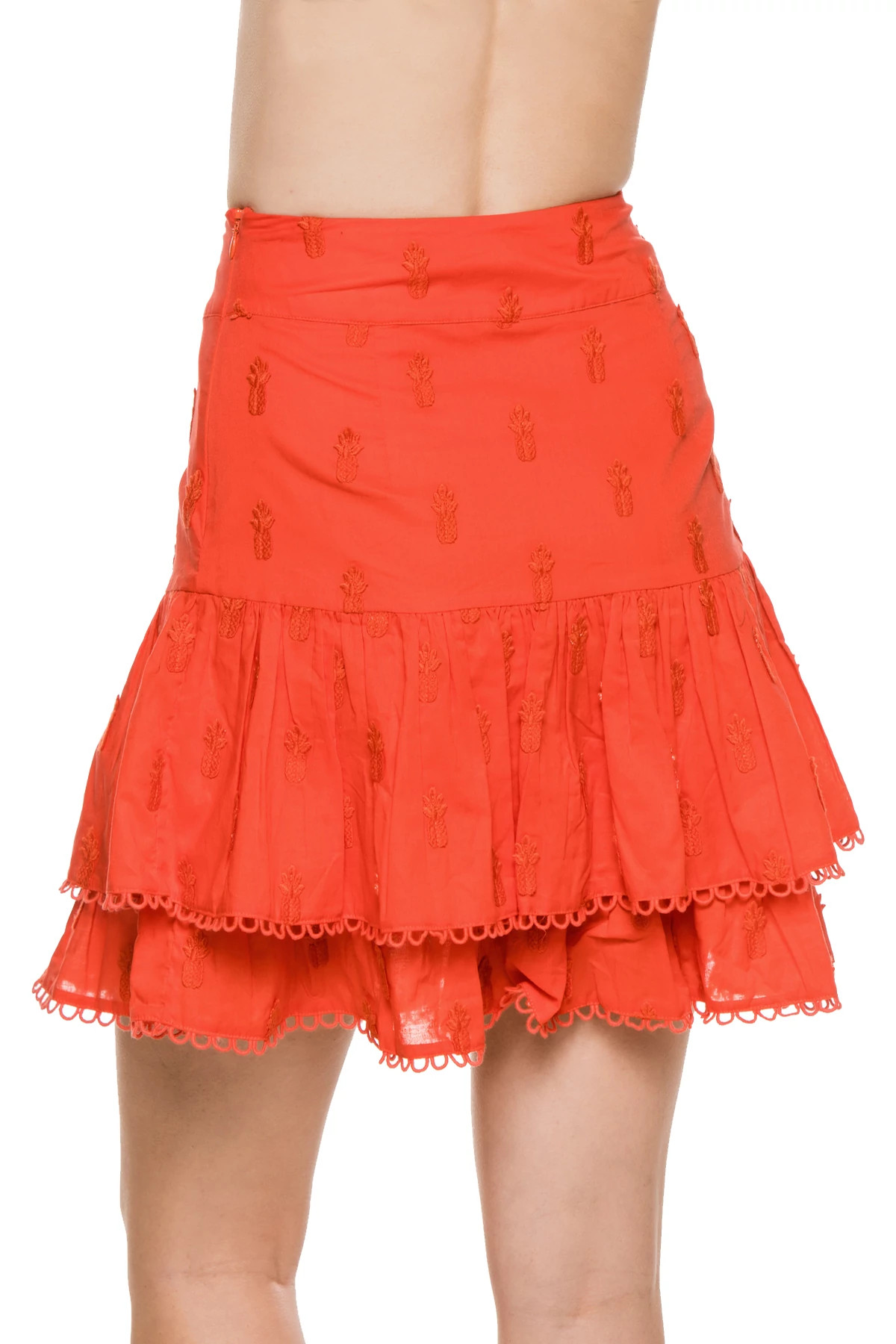 RED 3D Pineapple Mini Skirt image number 2