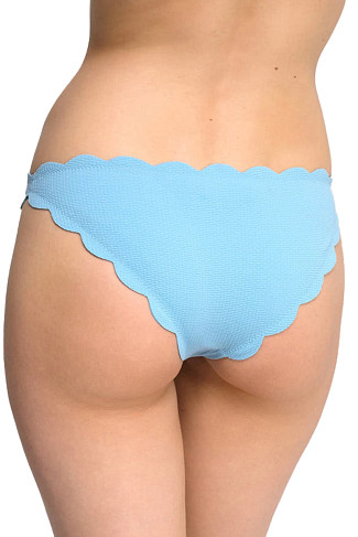 AIR Low-Rise Scalloped Brazilian Bikini Bottom