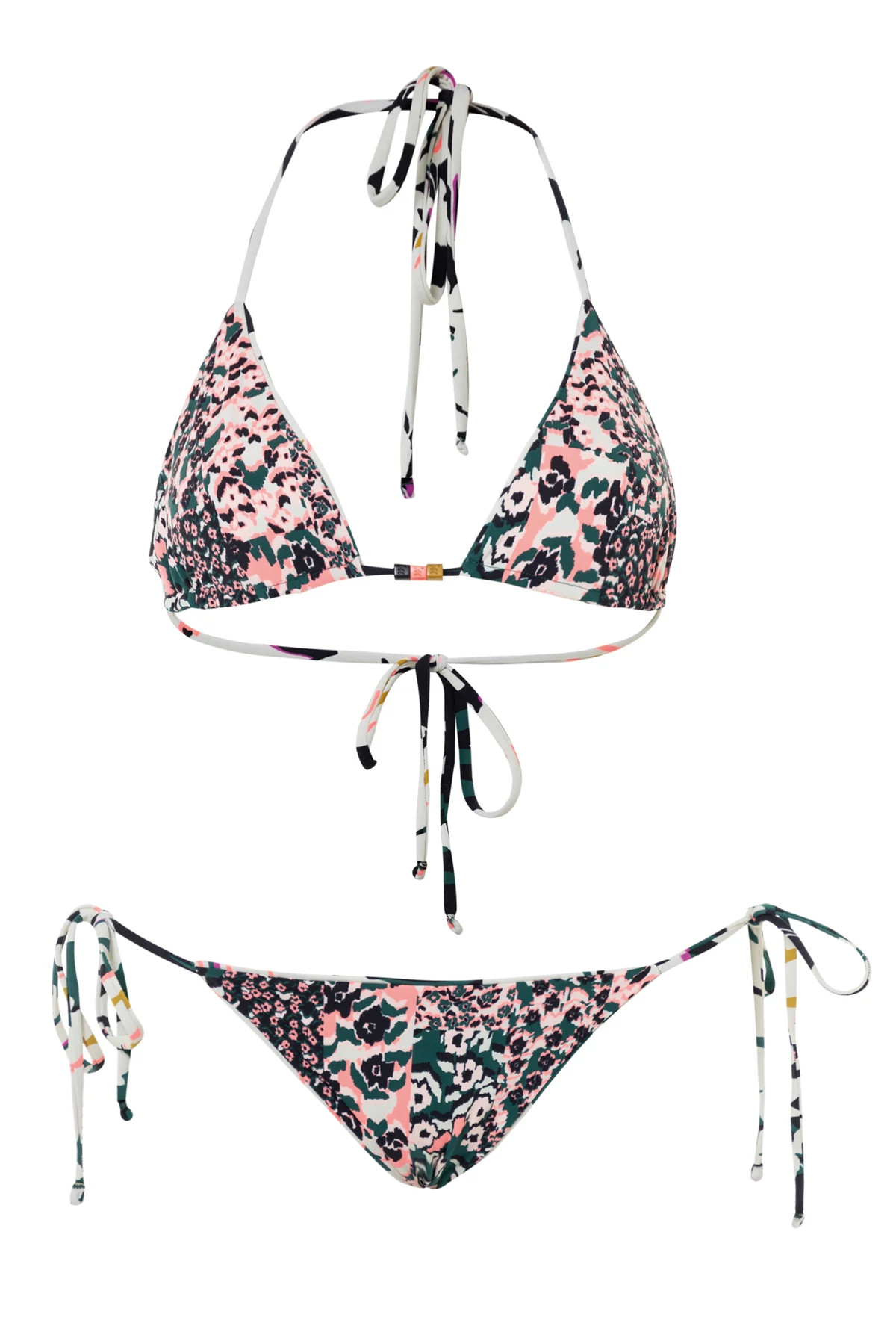 TROPICAL LEAVES Sunny Reversible Tie Side Brazilian Bikini Bottom image number 3