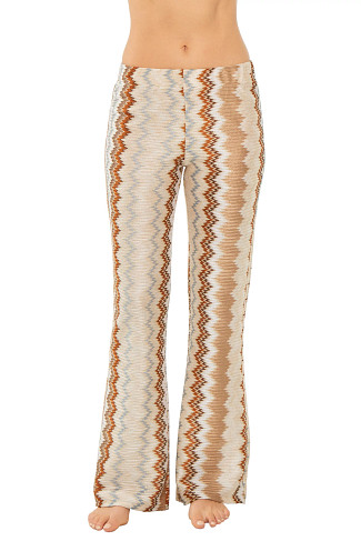 MULTI Viva Metallic Chevron Flare Pants