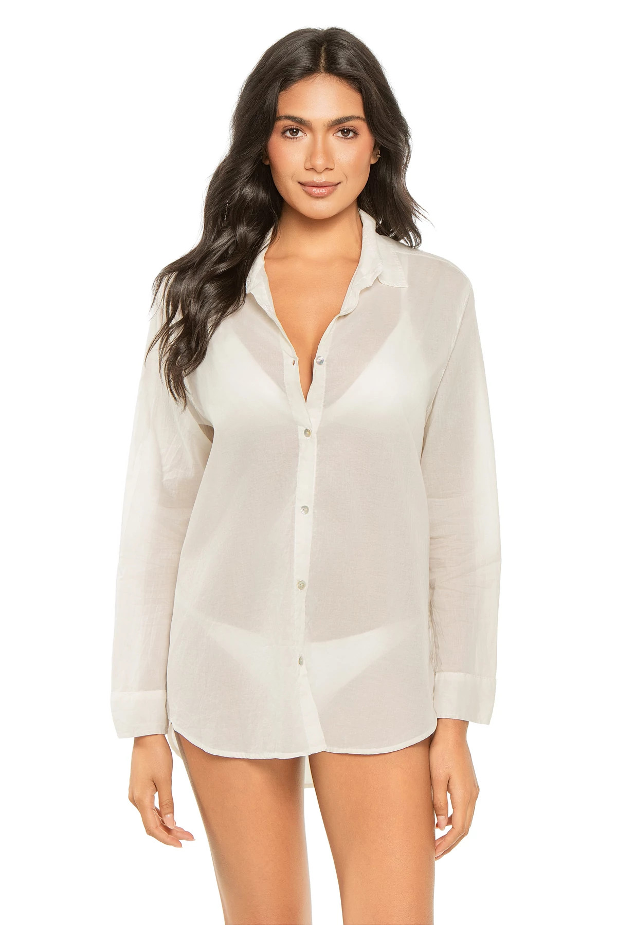 PEARL/MULTI Destinations Cotton Shirt Dress image number 1