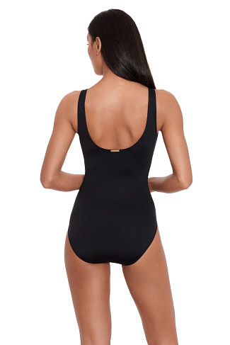 BLACK Square Ring One Piece Swimsuit