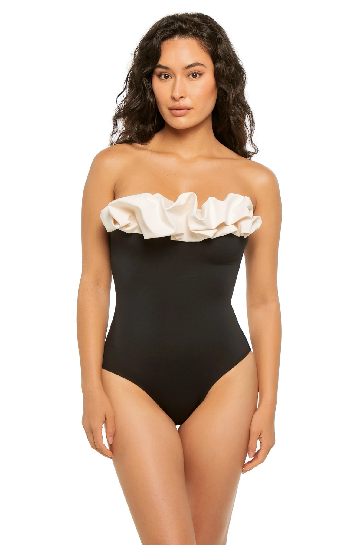 BLACK CREAM Aurora One Piece Swimsuit image number 1
