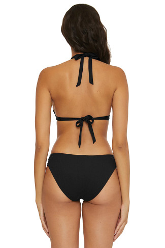 BLACK Keira Halter Banded Bikini Top