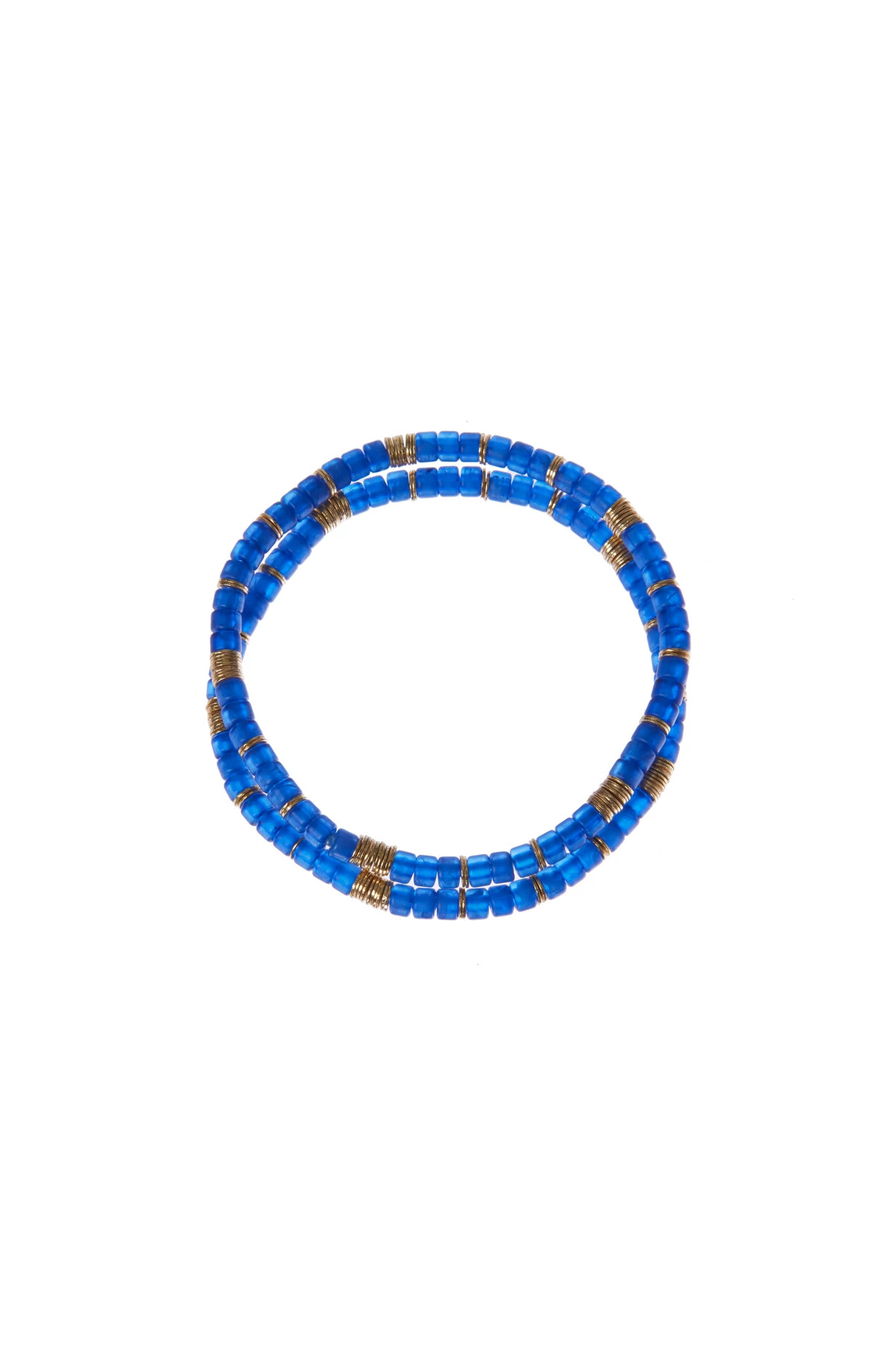 BLUE Stretch Beaded Bracelet Set image number 1