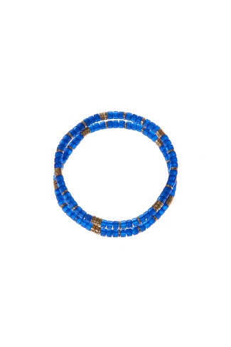 BLUE Stretch Beaded Bracelet Set