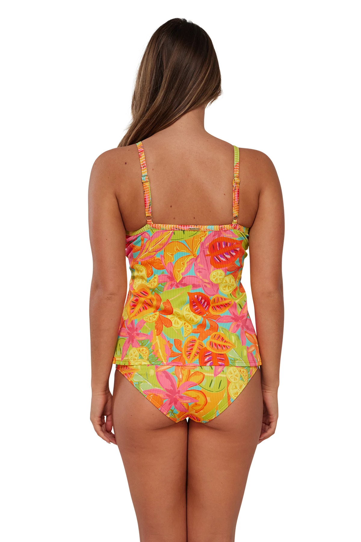 CITRUS GROVE SANDBAR RIB Forever Underwire Tankini Top (D+ Cup) image number 2