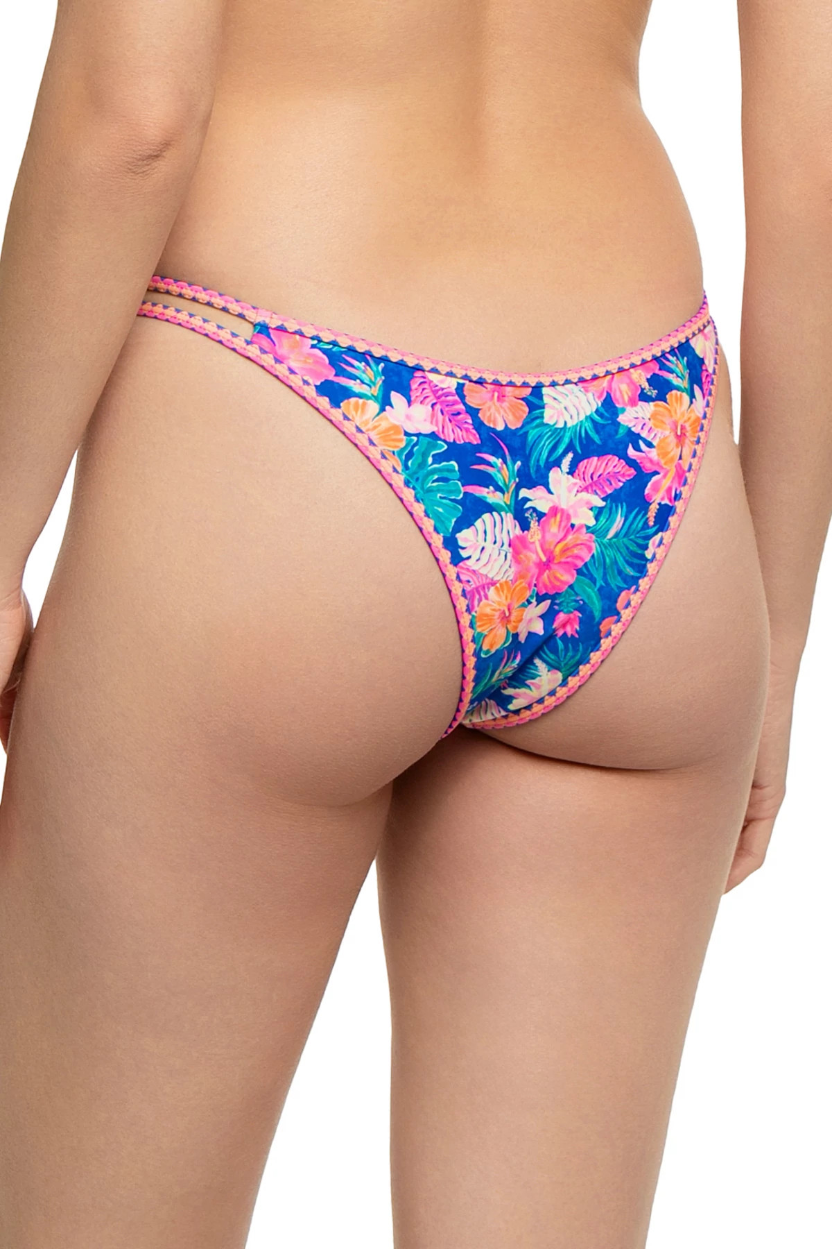 ELECTRIC PALMS Electric Palms Brazilian Bikini Bottom image number 2