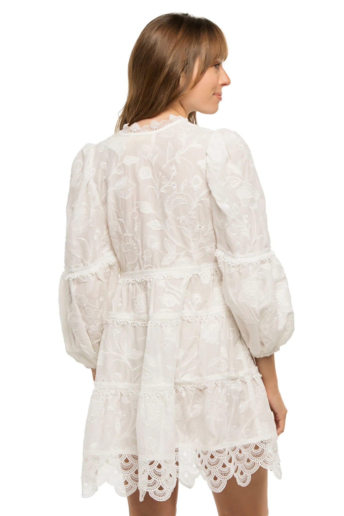 WHITE Pueblito Kimono Mini Dress image number 2