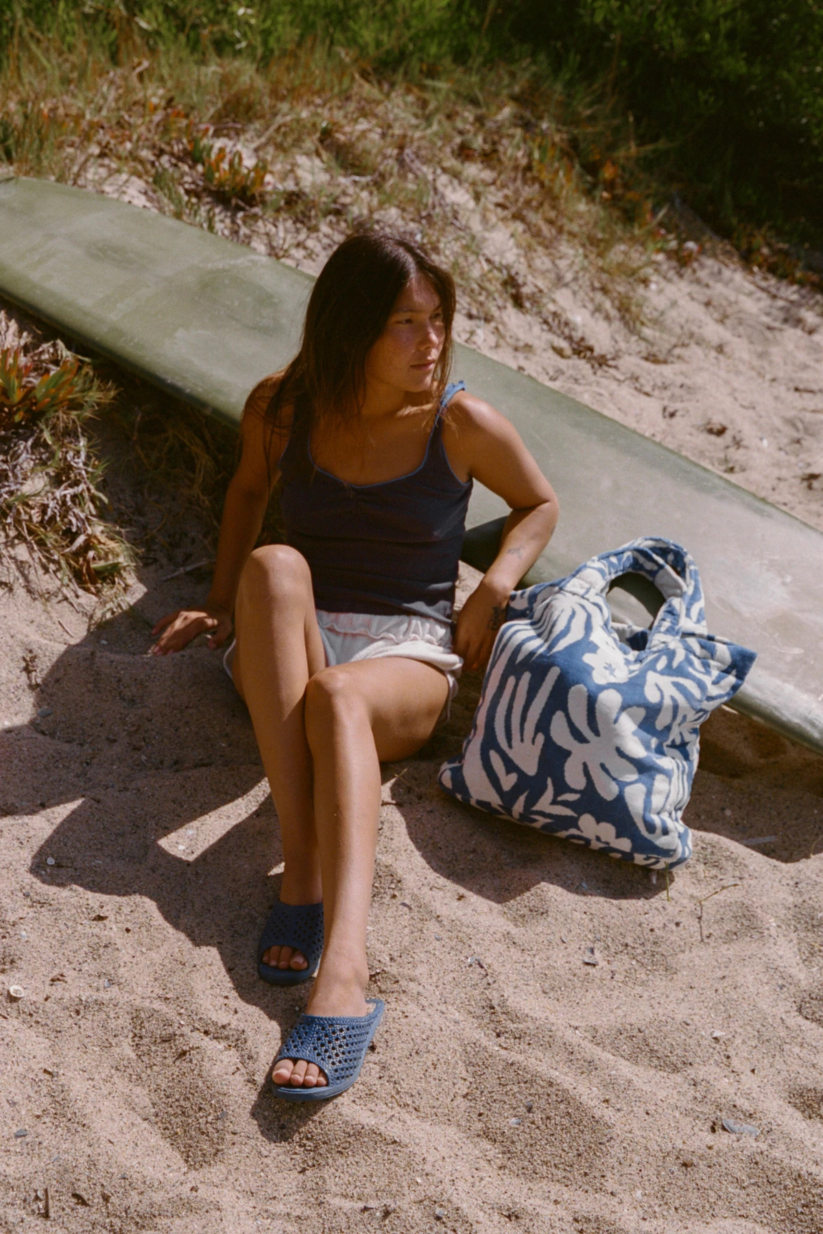 DUSTY BLUE Sunny Terry Tote image number 3