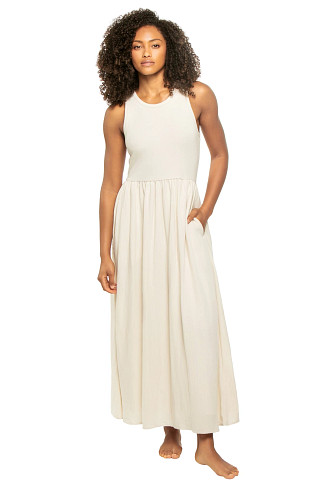 CRYSTAL Charlotte Ribbed Maxi Dress
