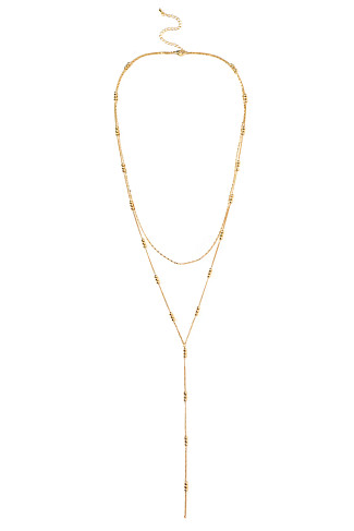 GOLD Layered Drop Necklace