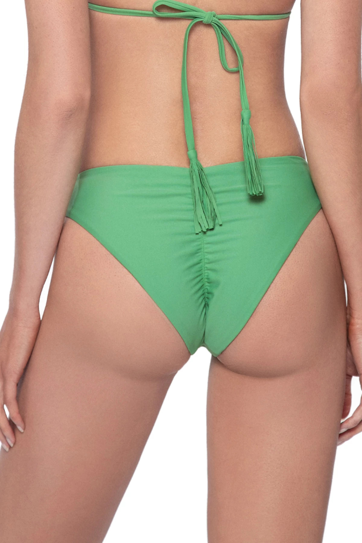 AGAVE Ruched Brazilian Bikini Bottom image number 2