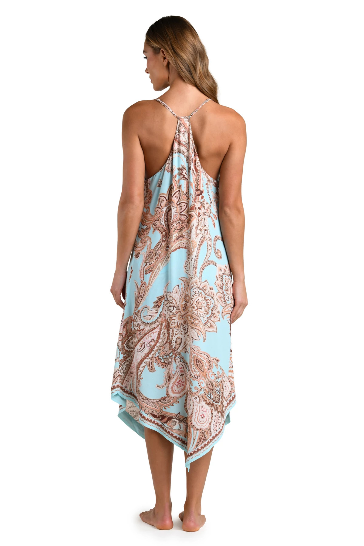 MULTI Elise Paisley Handkerchief Midi Dress image number 2