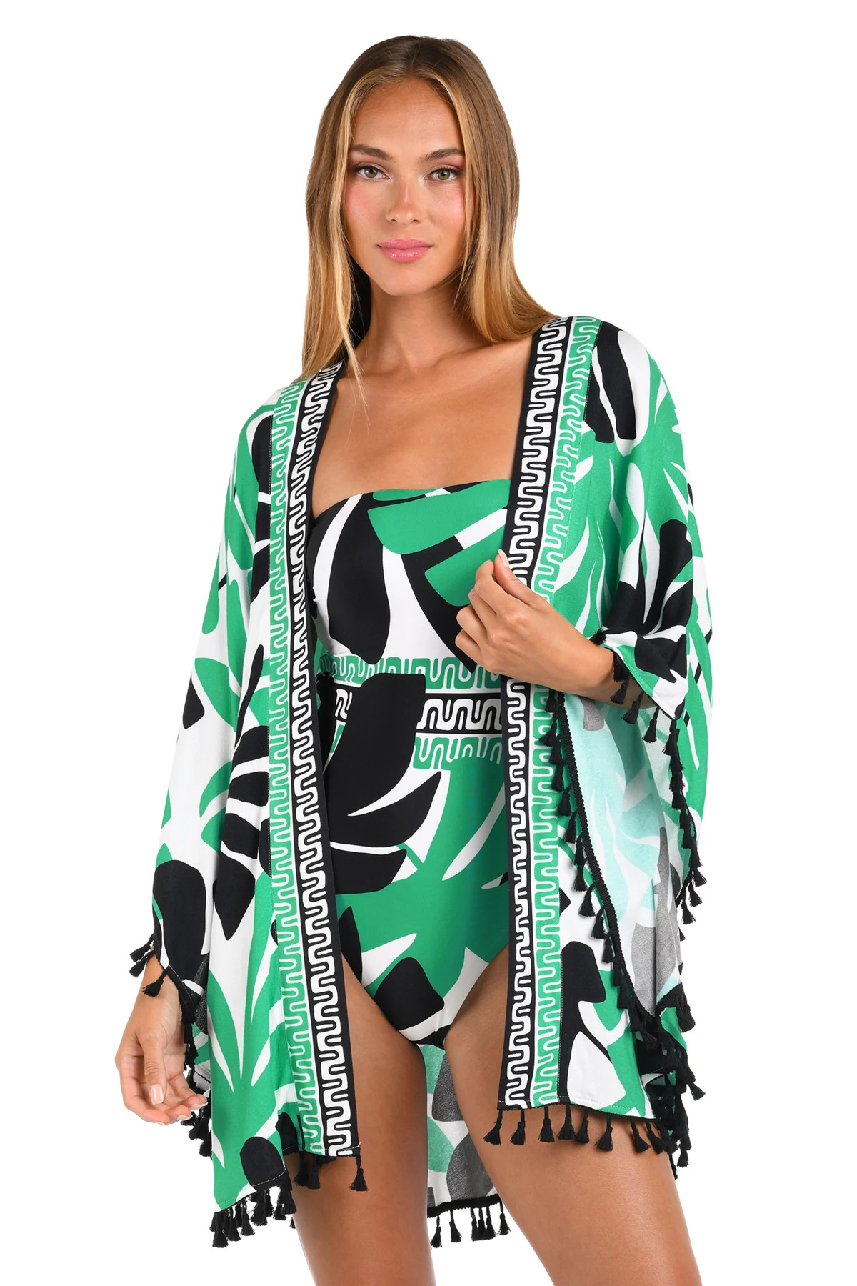 MULTI Monstera Kimono image number 1