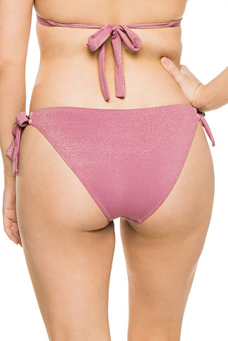 ORCHID SHIMMER Frankie Shimmer Tie Side Hipster Bikini Bottom