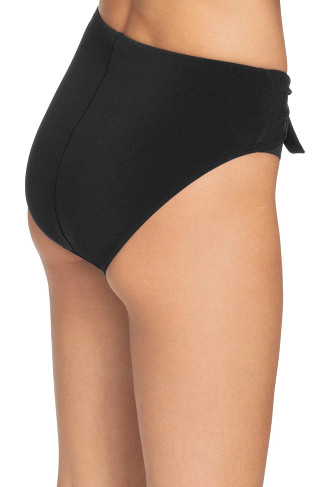BLACK Tie-Front High Waist Bikini Bottom