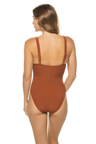 SEPIA Plunge One Piece Swimsuit