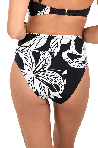 BLACK SANDS Whipstitch High Waist Bikini Bottom