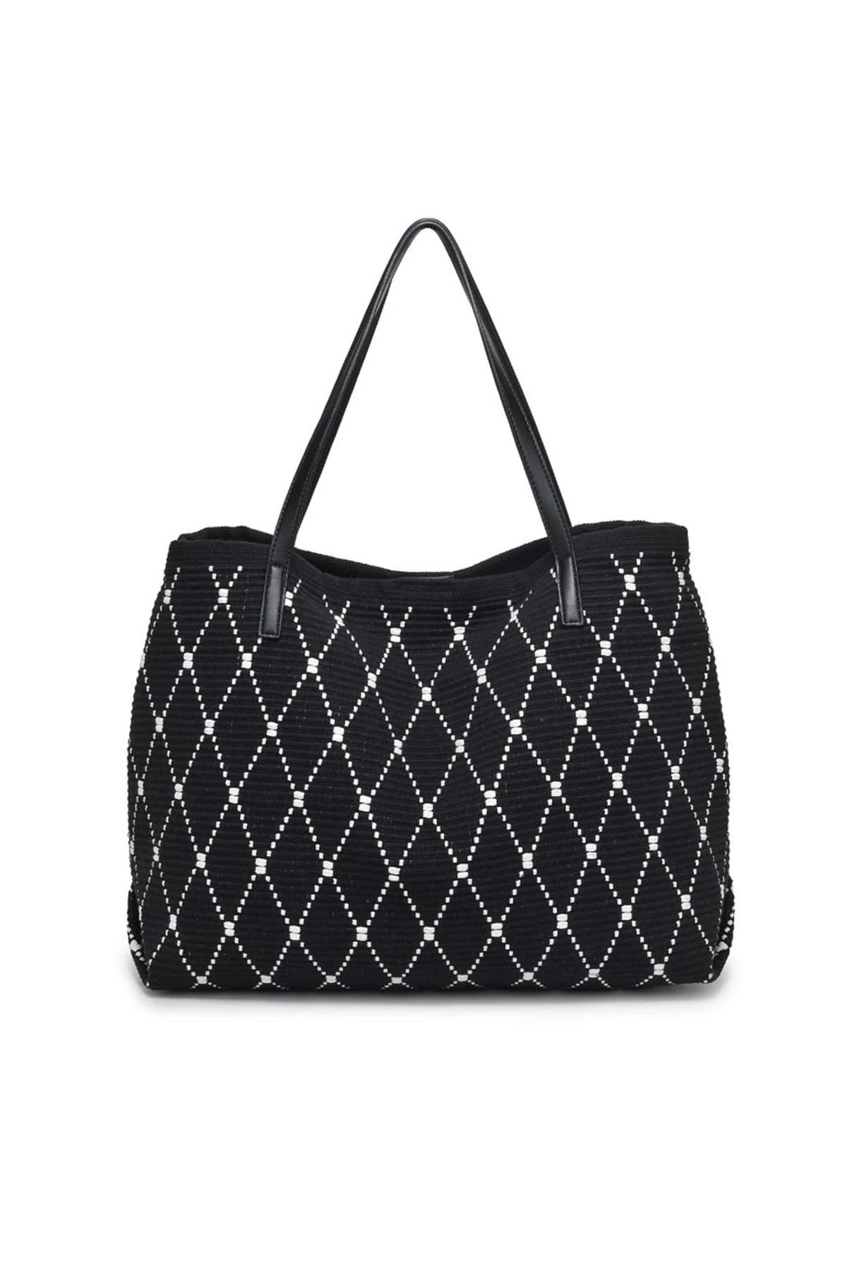 BLACK WHITE Pauline Tote Bag image number 1