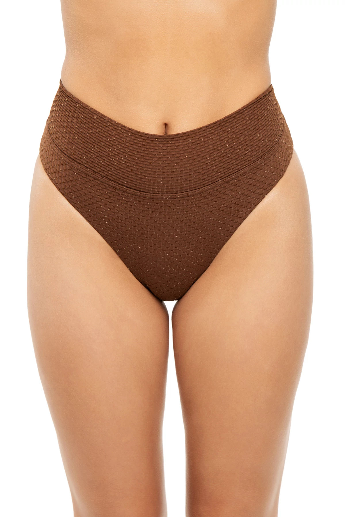 BRONZE SCALLOP Sydney Textured Hipster Bikini Bottom image number 2