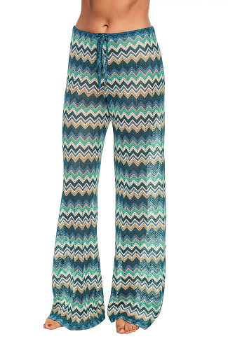BLUE/MULTI Crochet Pants