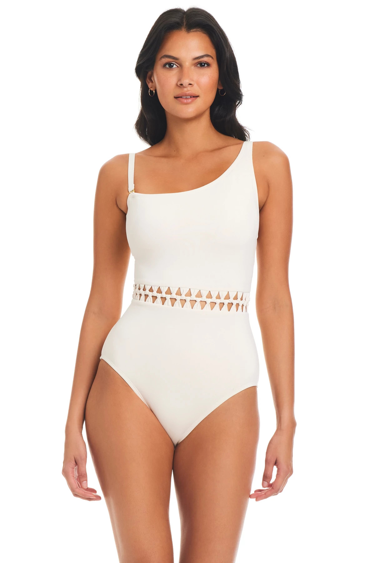 COCONUT WATER Knotted Asymmetrical One Piece Swimsuit image number 3
