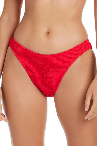 RED Pucker Up High Waist Bikini Bottom