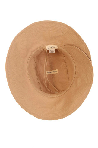 TAUPE Taupe Cotton Split Brim Sun Hat