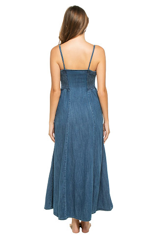 MEDIUM INDIGO Denim Maxi Dress