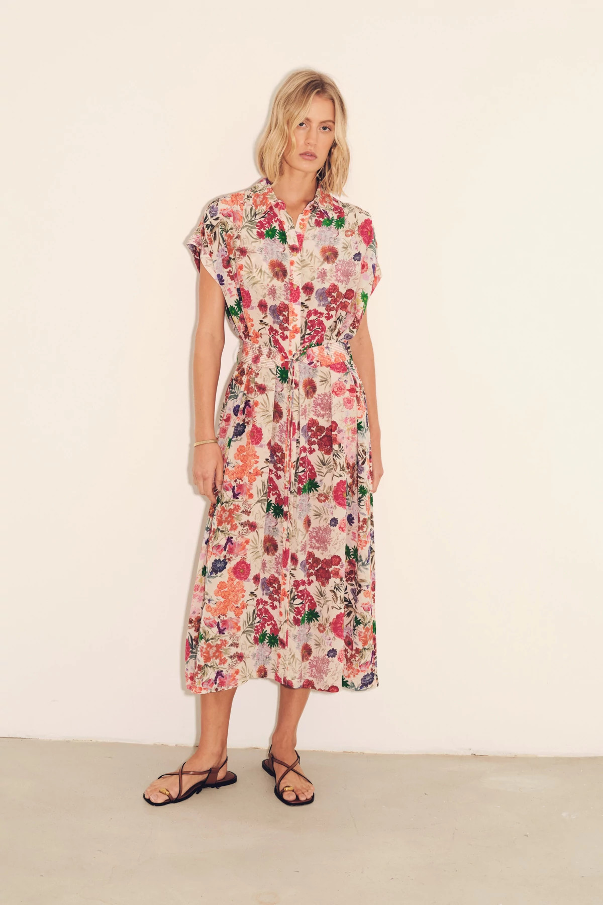 FLORAL PINK Valerie Caftan Dress image number 3