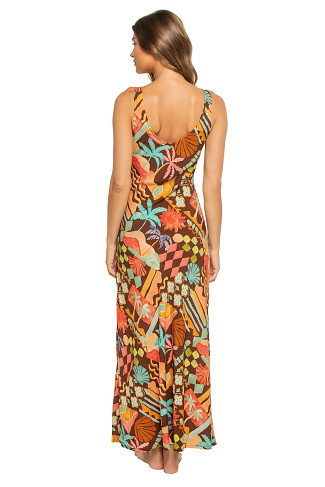 COCOA COAST Isola Tropical Keyhole Maxi Dress