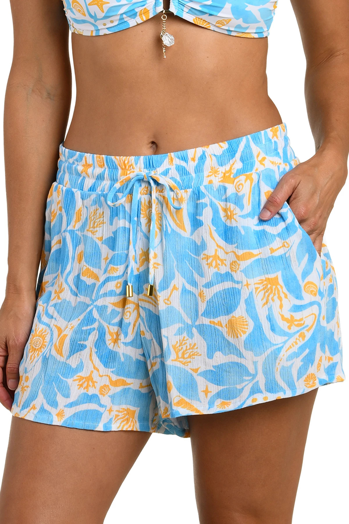 SKY Trinket Treasures Crinkle Beach Shorts image number 3