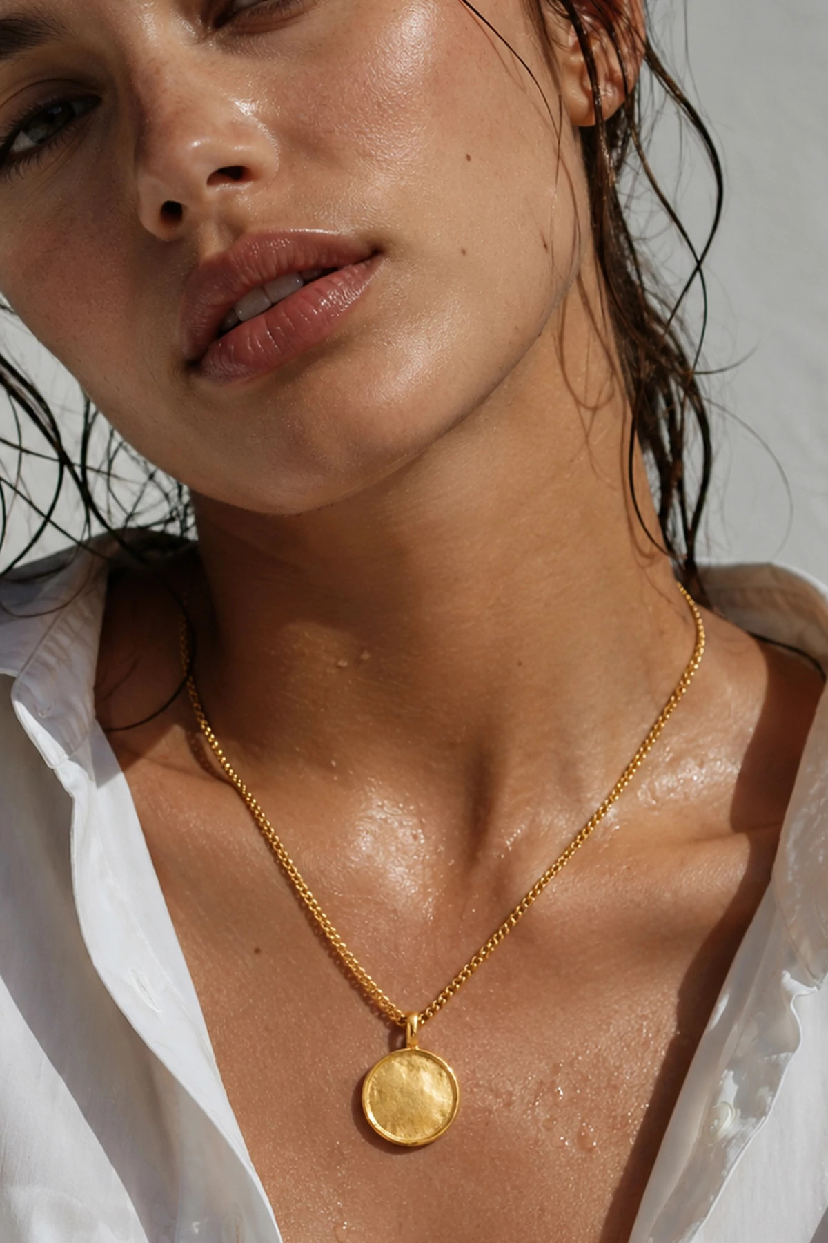 GOLD Catherine Medallion Necklace image number 2