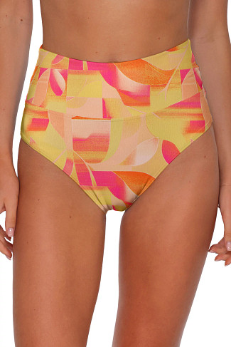 DREAMSICLE CREPE Hannah High Waist Bikini Bottom
