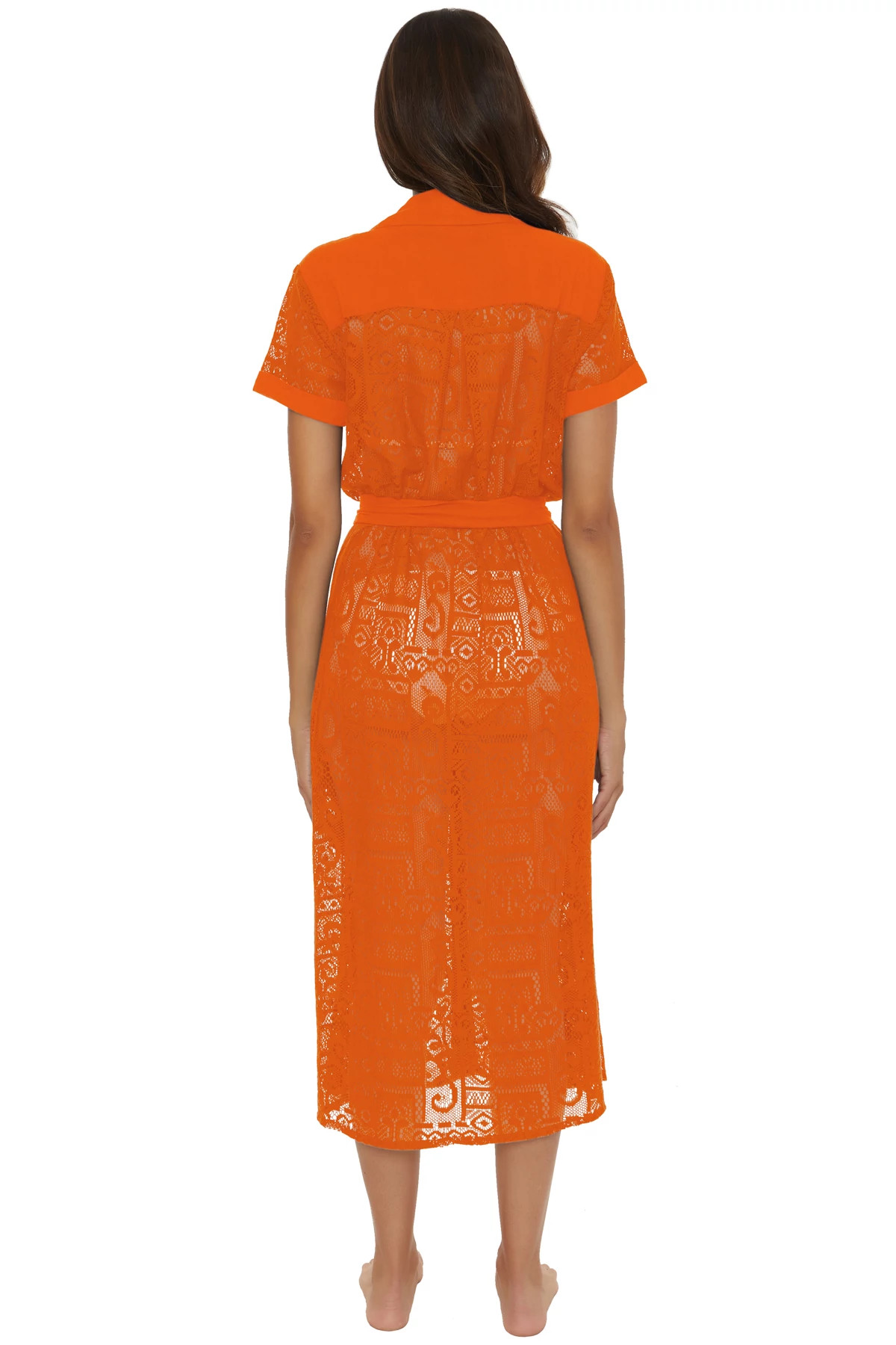 CARROT Gauzy Lace Midi Dress image number 3