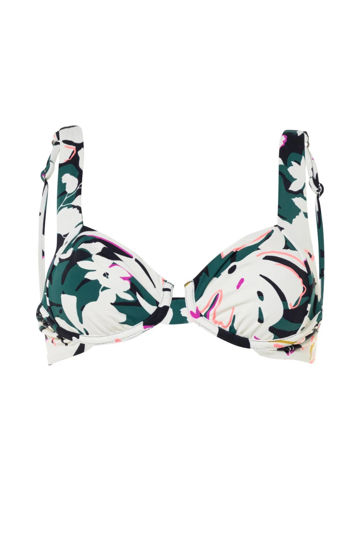 TROPICAL LEAVES Archie Reversible Underwire Bikini Top image number 4