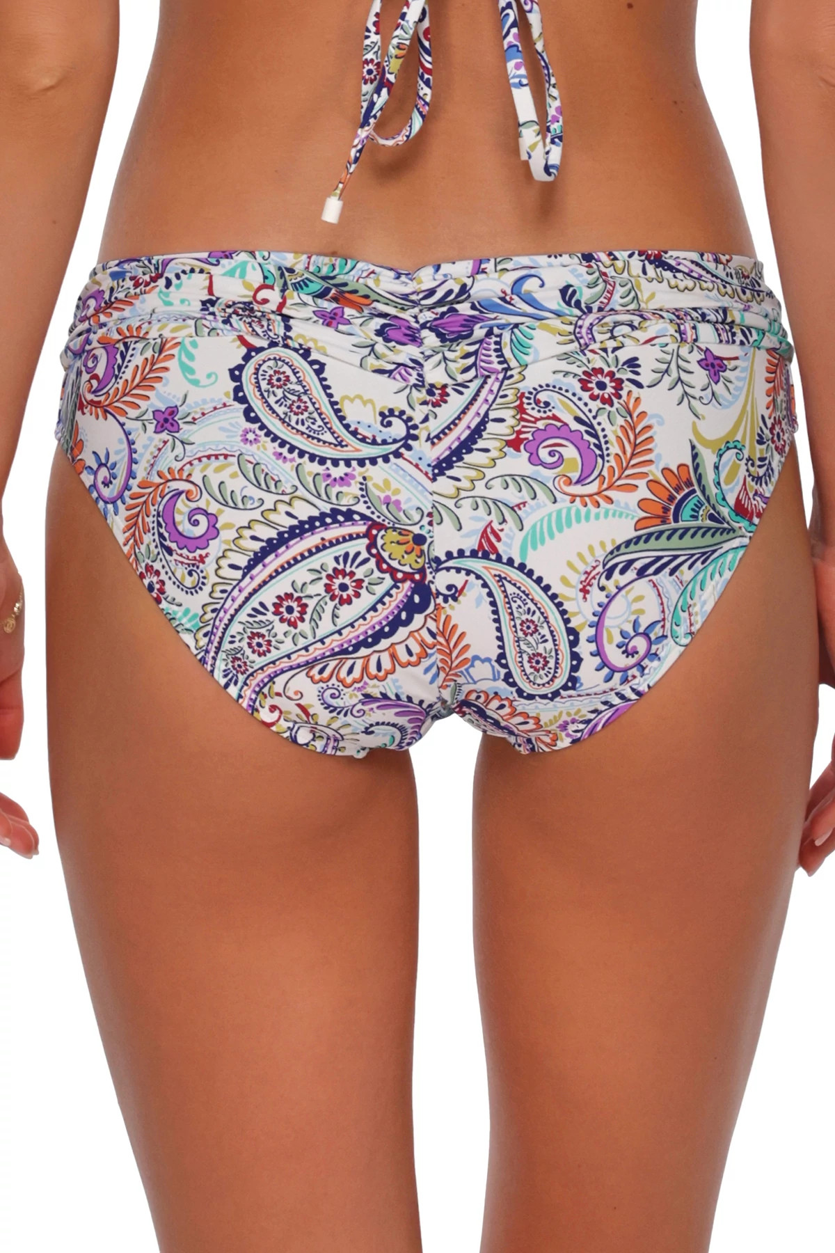 TIDE POOL TWIST Unforgettable Banded Hipster Bikini Bottom image number 2