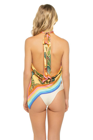 RAINBOW SUMMER MIXED SCARVES MULTICOLOR Rainbow Summer Halter Top