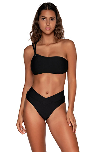 BLACK Reese Asymmetrical Bikini Top