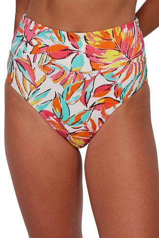 PALM SERENADE SANDBAR RIB Hannah High Waist Bikini Bottom
