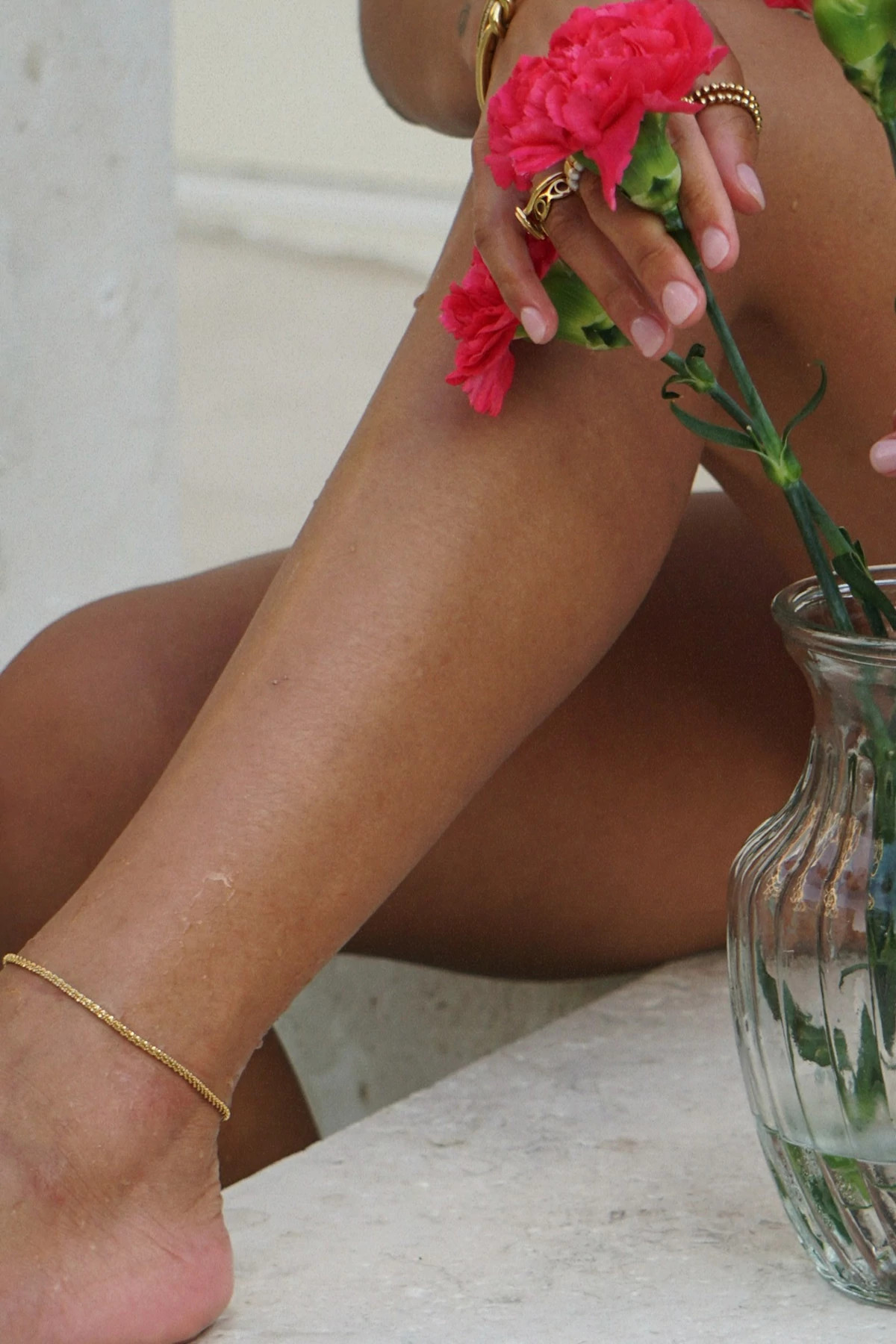 GOLD Rita Dainty Chain Anklet image number 2