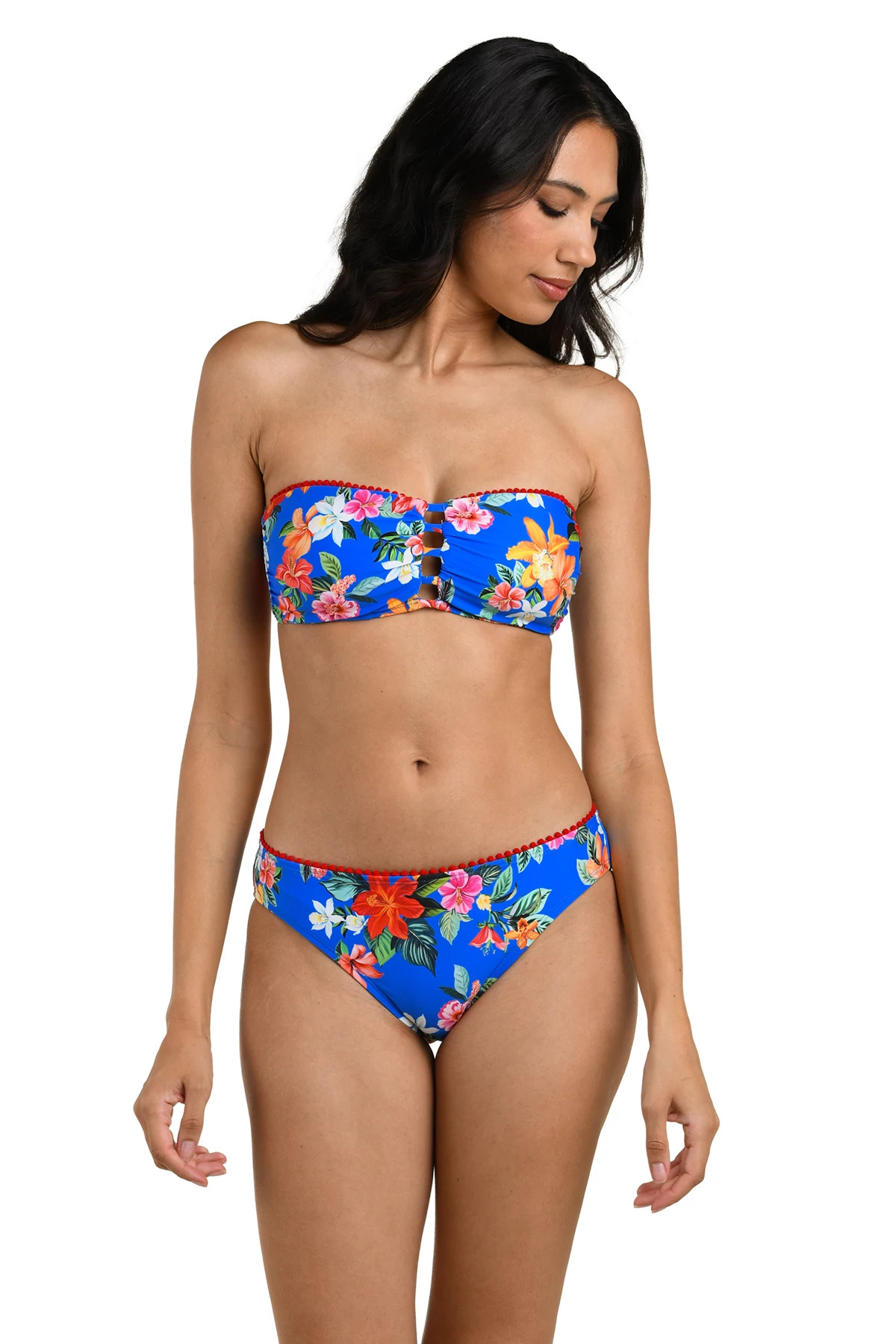 MULTI Ladder Trim Bandeau Bikini Top image number 1